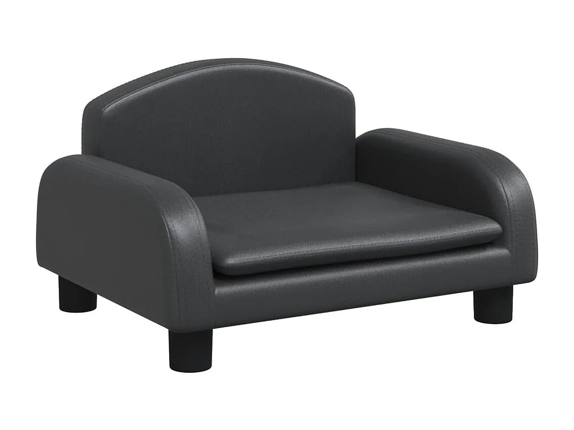 Nezihe  Lit pour cen noir 50x40x30 cm similicuir