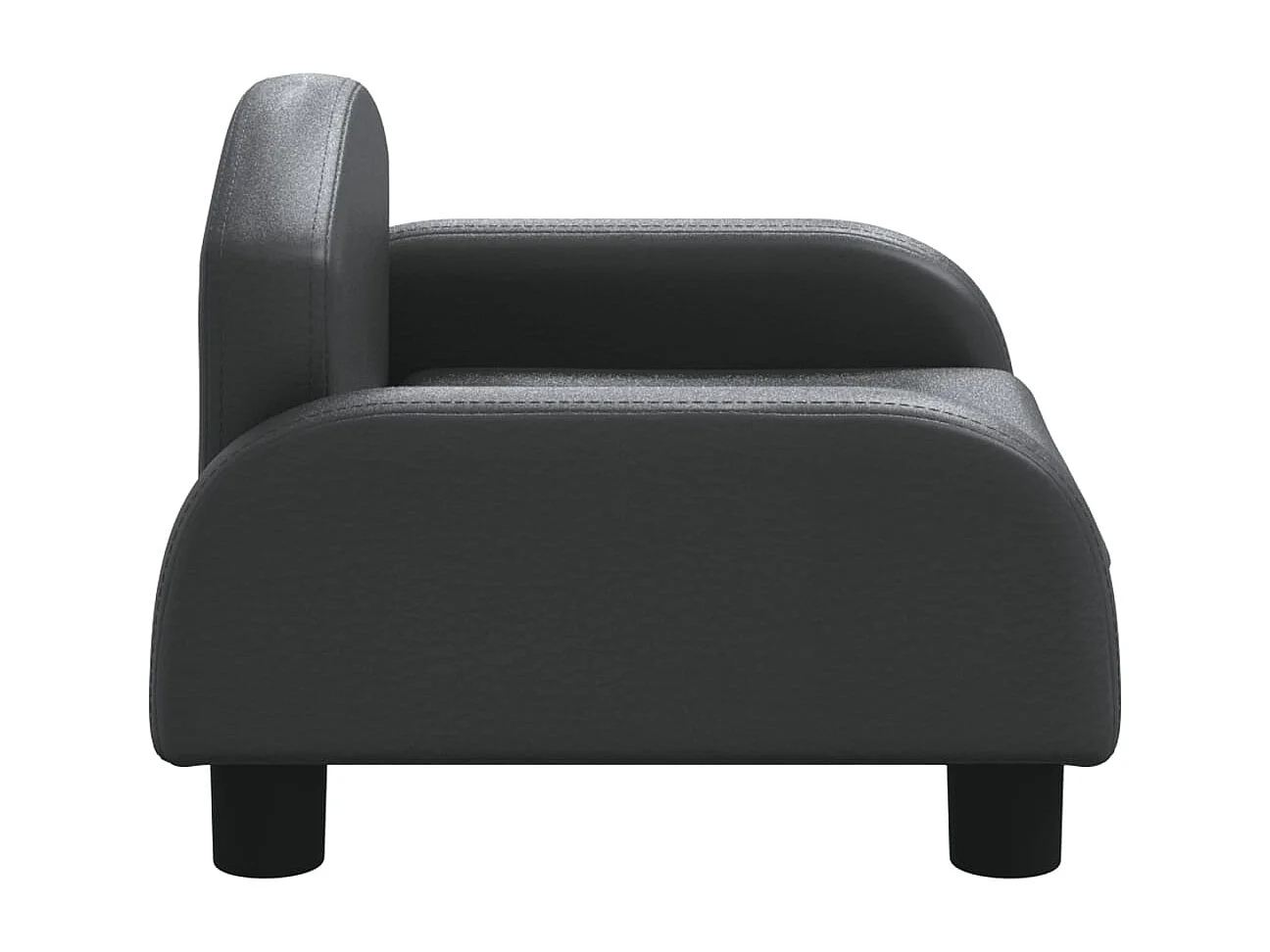 Nezihe  Lit pour cen noir 50x40x30 cm similicuir