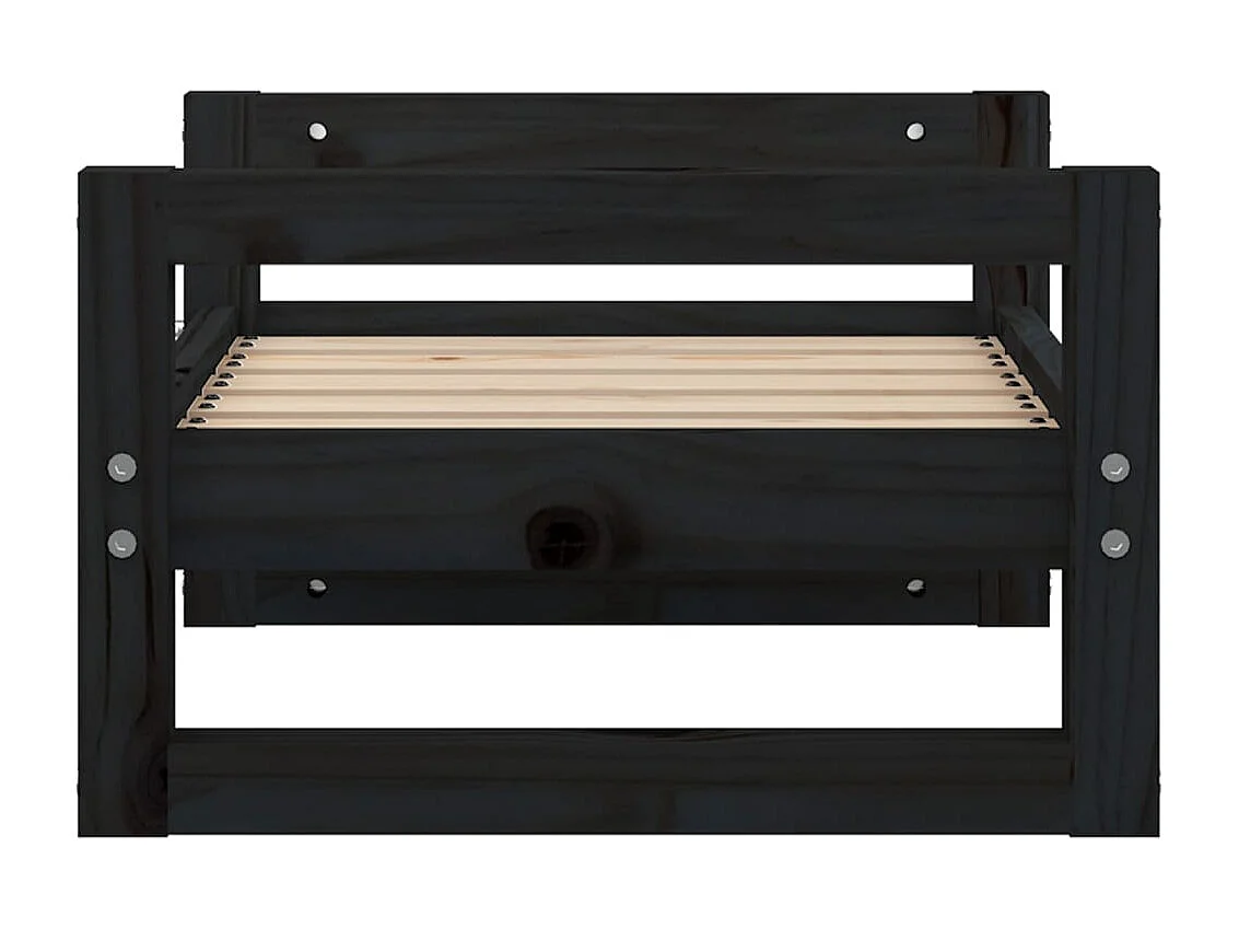 Harelbeke  Lit pour cen Noir 55,5x45,5x28 cm Bois de pin solide