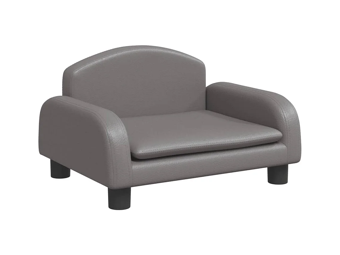 Nezihe  Lit pour cen gris 50x40x30 cm similicuir