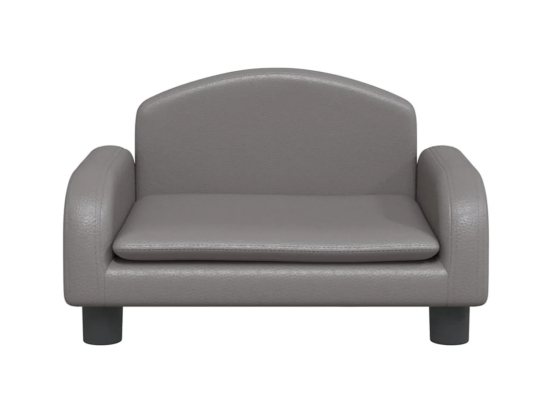 Nezihe  Lit pour cen gris 50x40x30 cm similicuir