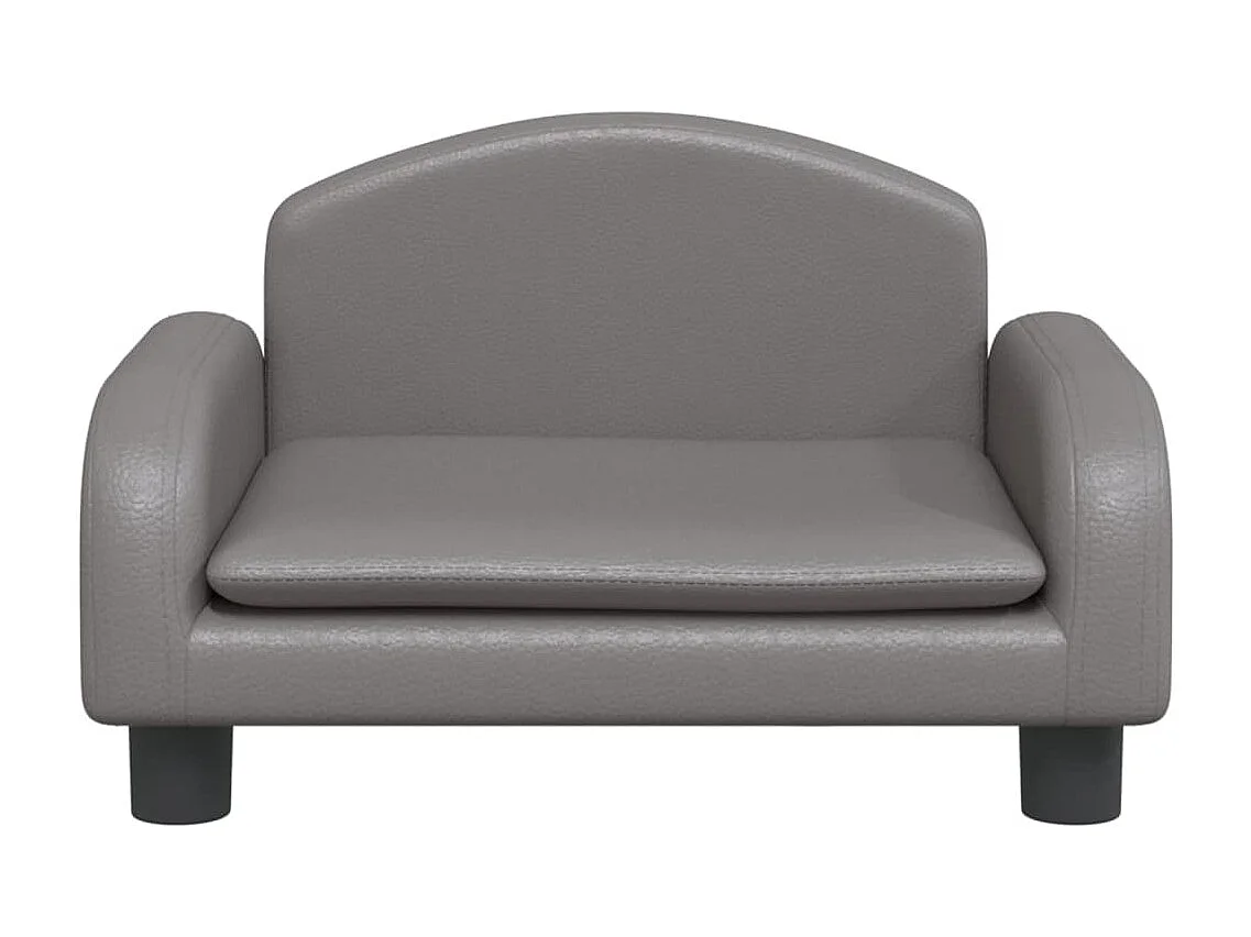 Nezihe  Lit pour cen gris 50x40x30 cm similicuir