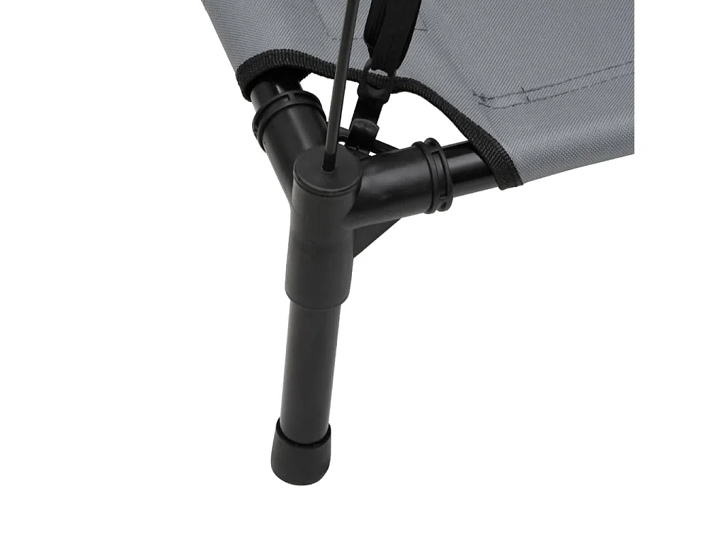 Selvya  Lit pour cen avec auvent anthracite tissu Oxford et acier