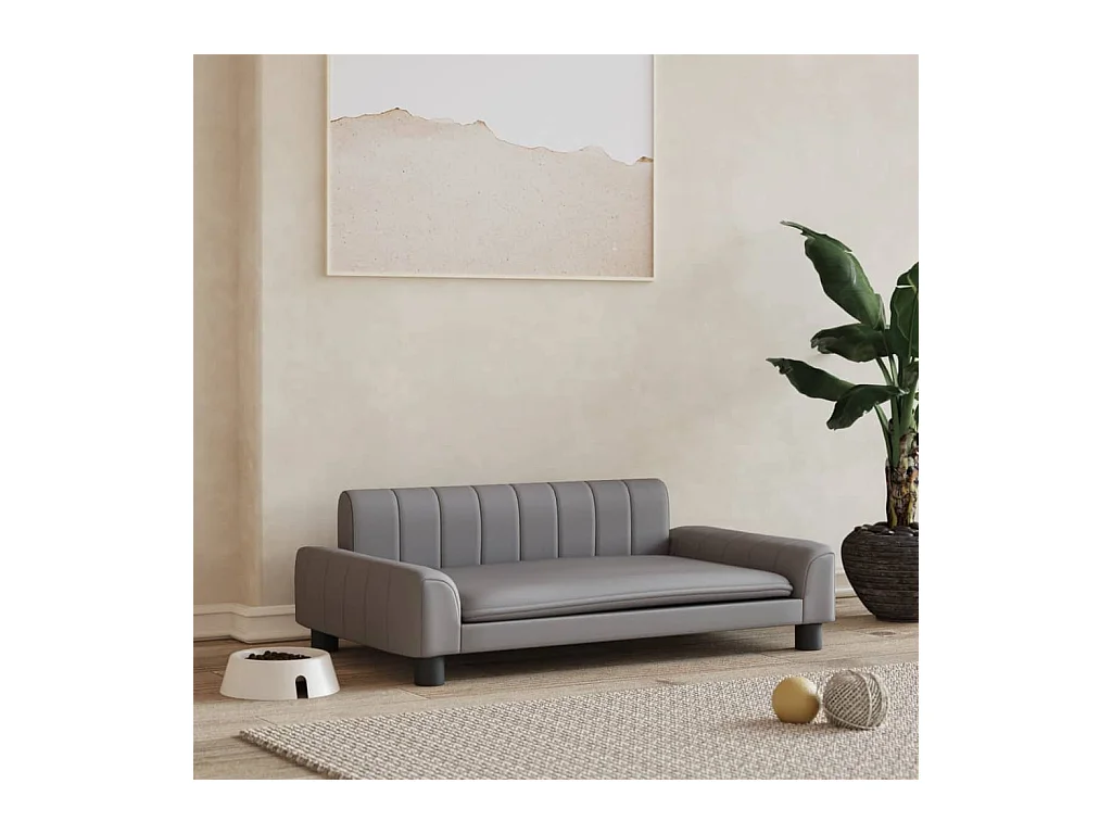 Trent Alan  Lit pour cen gris 90x53x30 cm similicuir