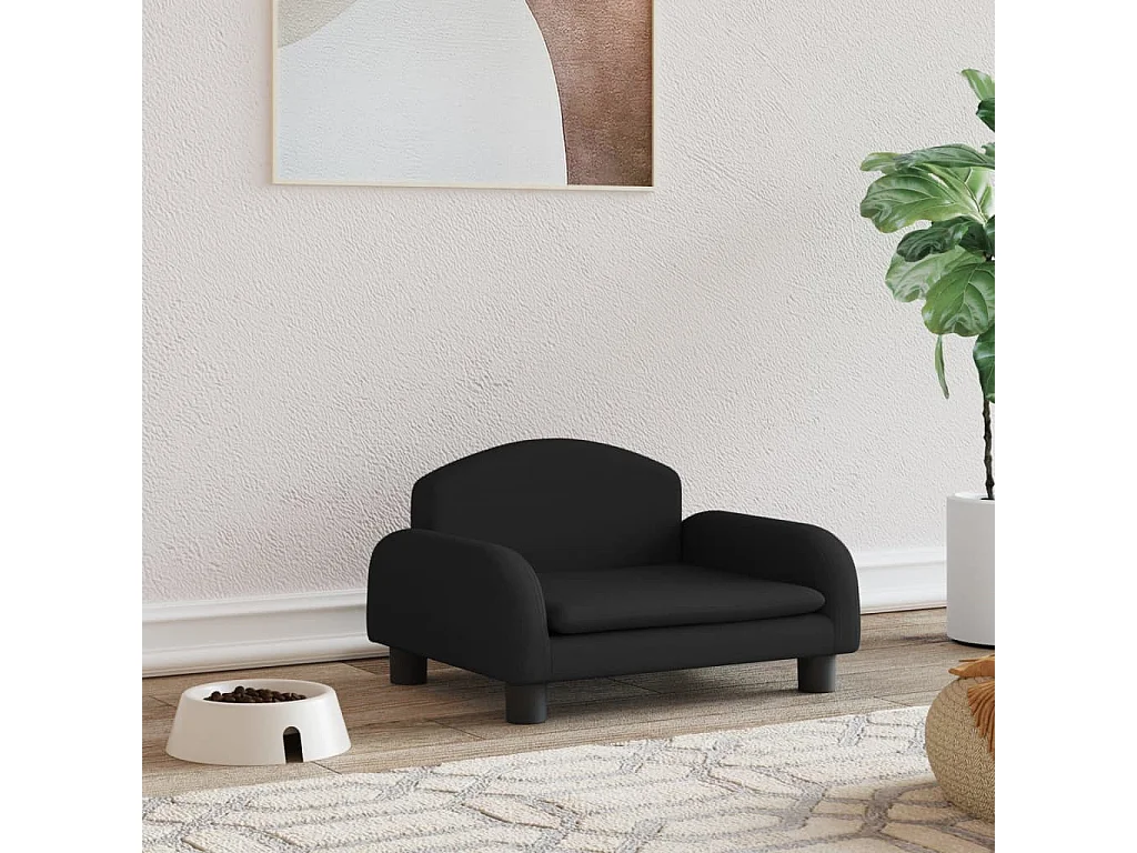 Nezihe  Lit pour cen noir 50x40x30 cm tissu