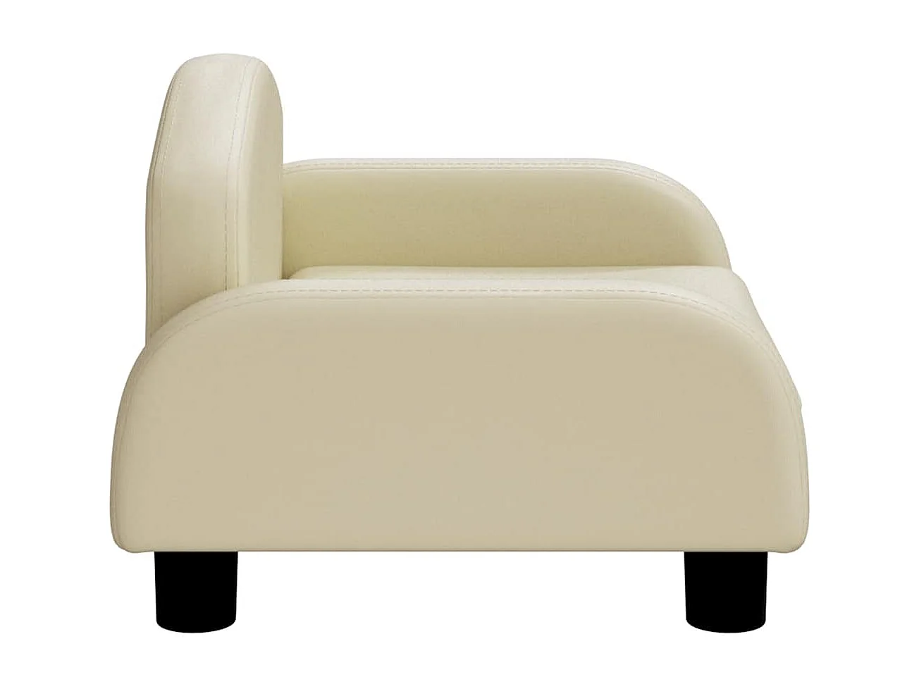 Nezihe  Lit pour cen crème 50x40x30 cm similicuir