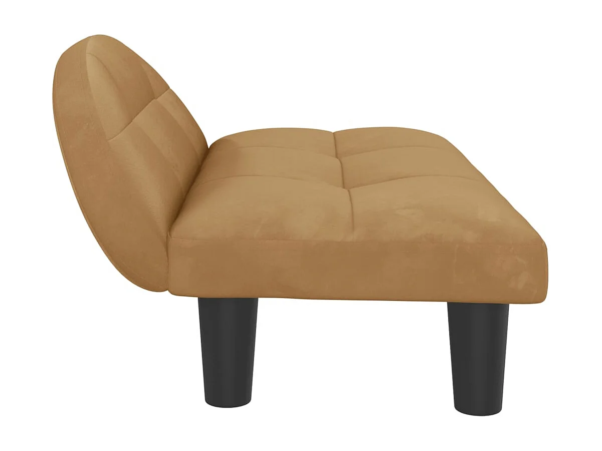 Fort Morgan  Lit pour cen marron 70x52x30 cm velours