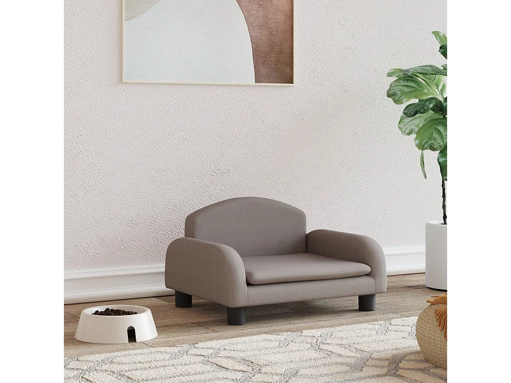 Nezihe  Lit pour cen taupe 50x40x30 cm tissu