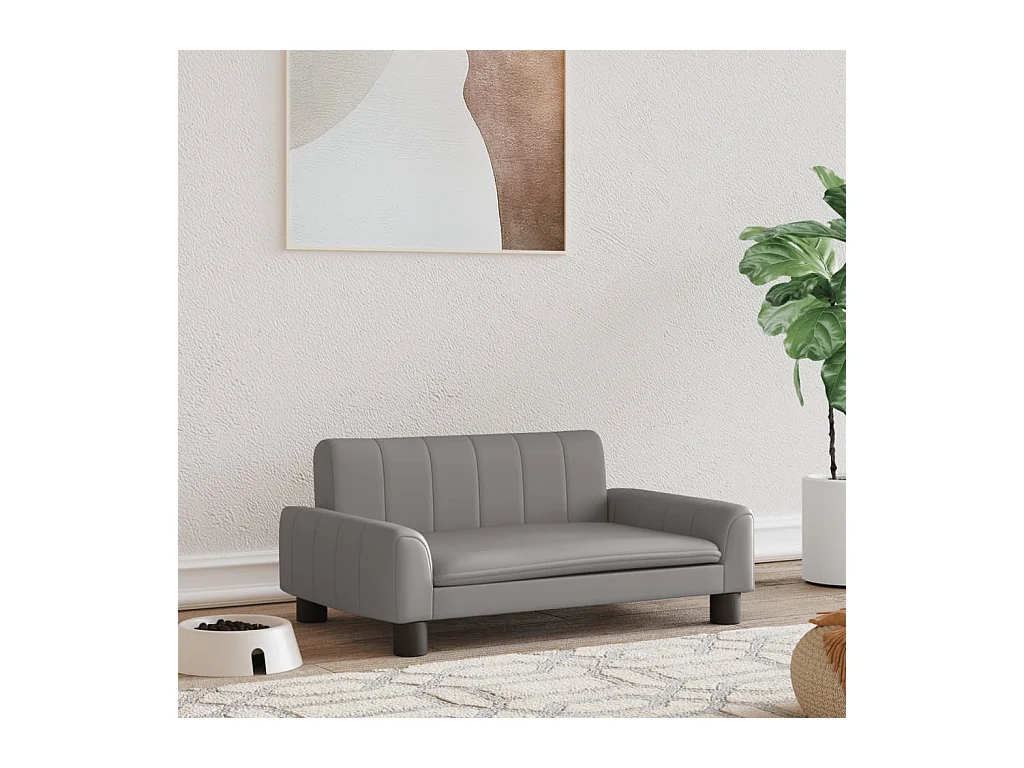 Trent Alan  Lit pour cen gris 70x45x30 cm similicuir