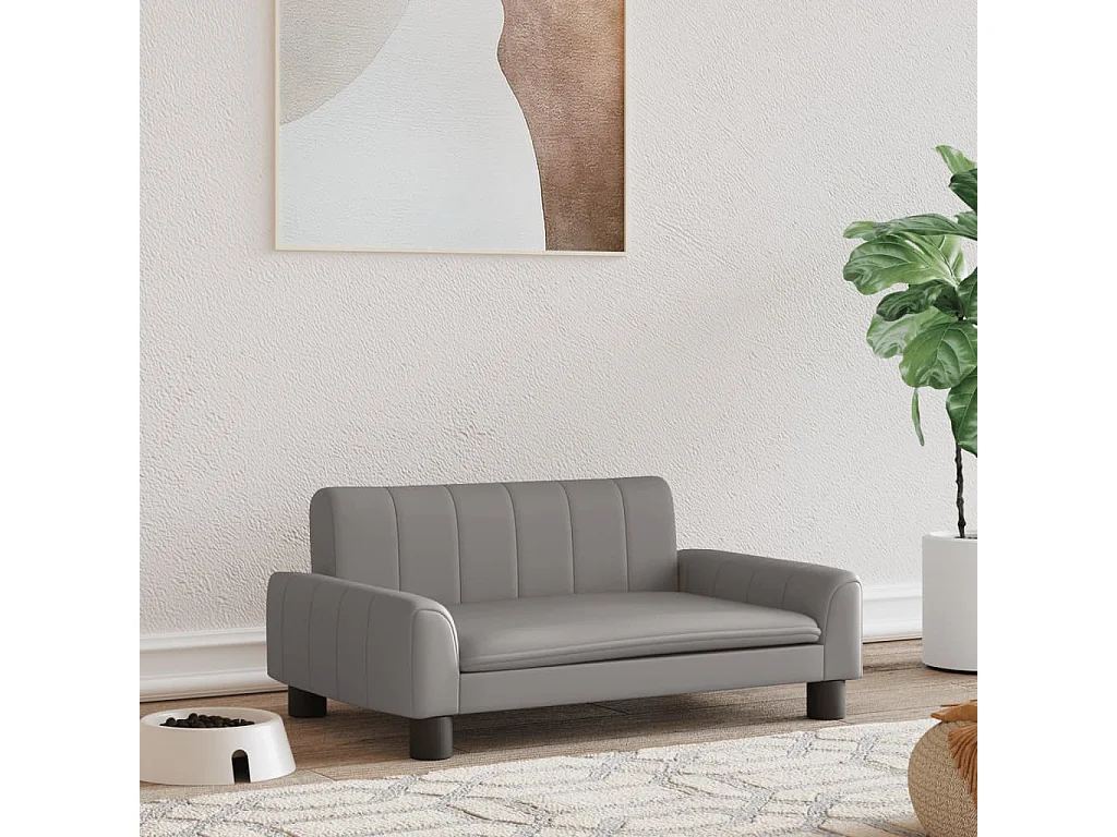 Trent Alan  Lit pour cen gris 70x45x30 cm similicuir