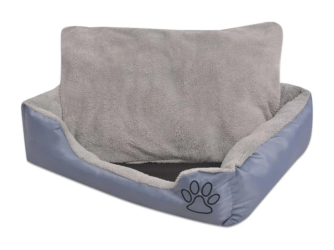 Zilena  Lit pour cens avec coussin rembourré Taille XL Gris