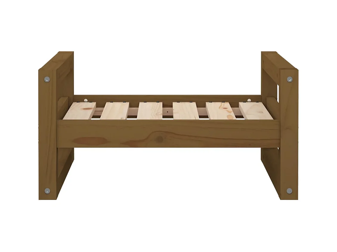 Harelbeke  Hondenmand 55,5x45,5x28 cm massief grenenhout honingbruin