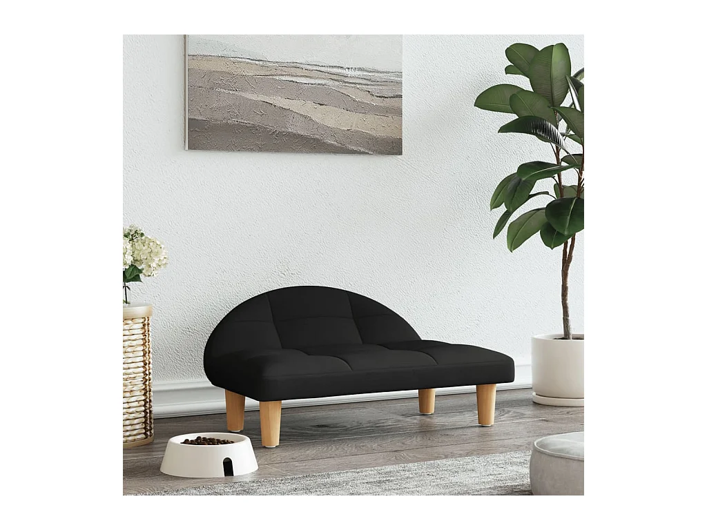 Fort Morgan  Lit pour cen noir 70x52x30 cm tissu