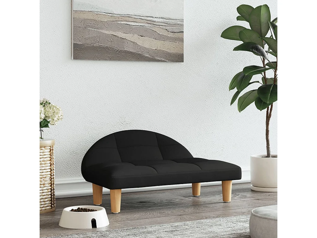 Fort Morgan  Lit pour cen noir 70x52x30 cm tissu