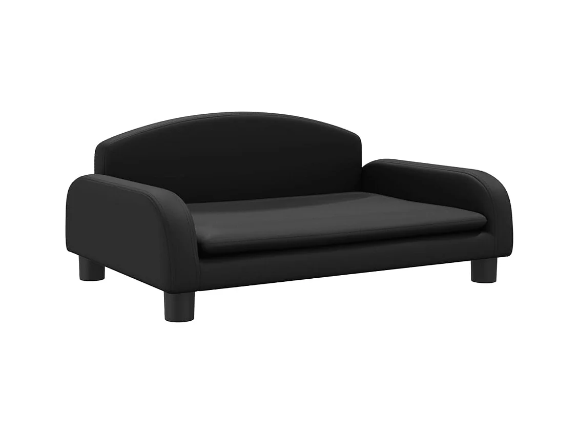 Nezihe  Lit pour cen noir 70x45x30 cm similicuir