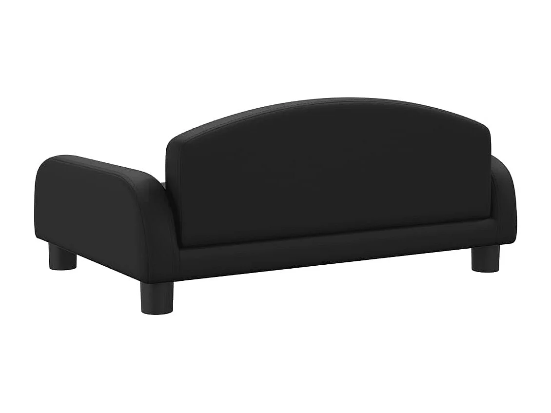 Nezihe  Lit pour cen noir 70x45x30 cm similicuir