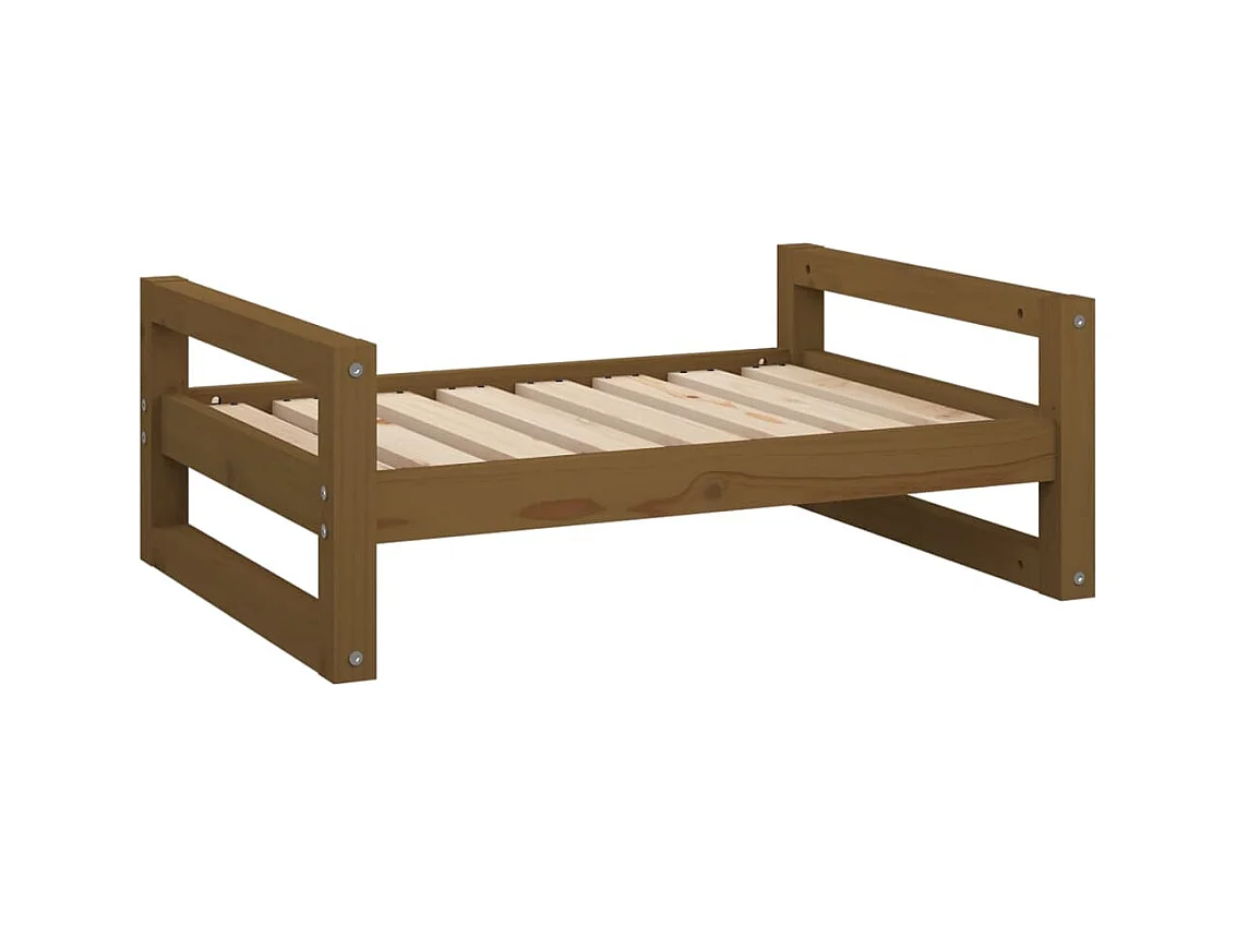 Harelbeke  Lit pour cen Marron miel 75,5x55,5x28 cm Bois de pin solide