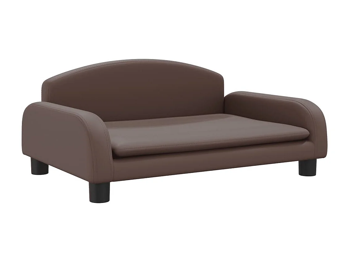 Nezihe  Lit pour cen marron 70x45x30 cm similicuir