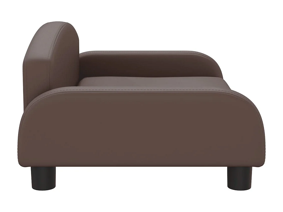 Nezihe  Lit pour cen marron 70x45x30 cm similicuir