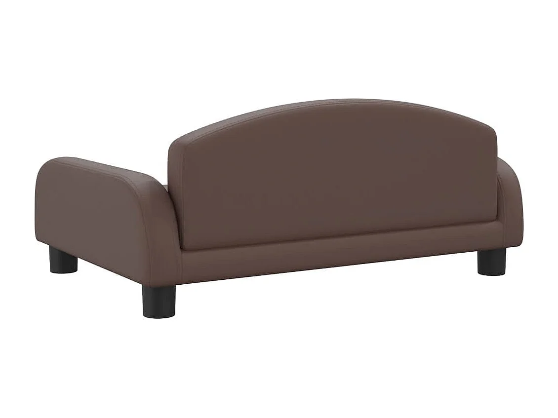 Nezihe  Lit pour cen marron 70x45x30 cm similicuir