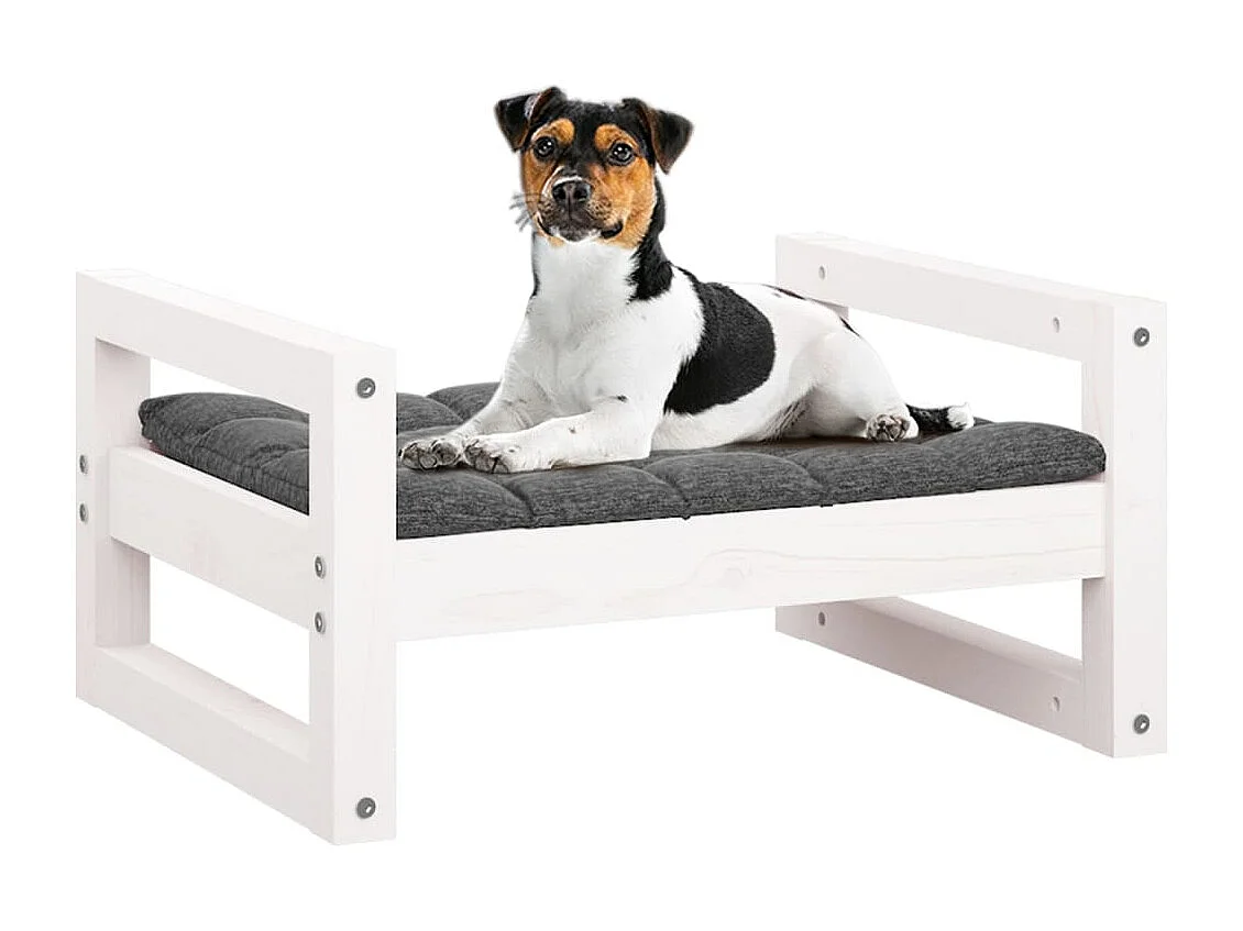 Harelbeke  Lit pour cen Blanc 55,5x45,5x28 cm Bois de pin solide