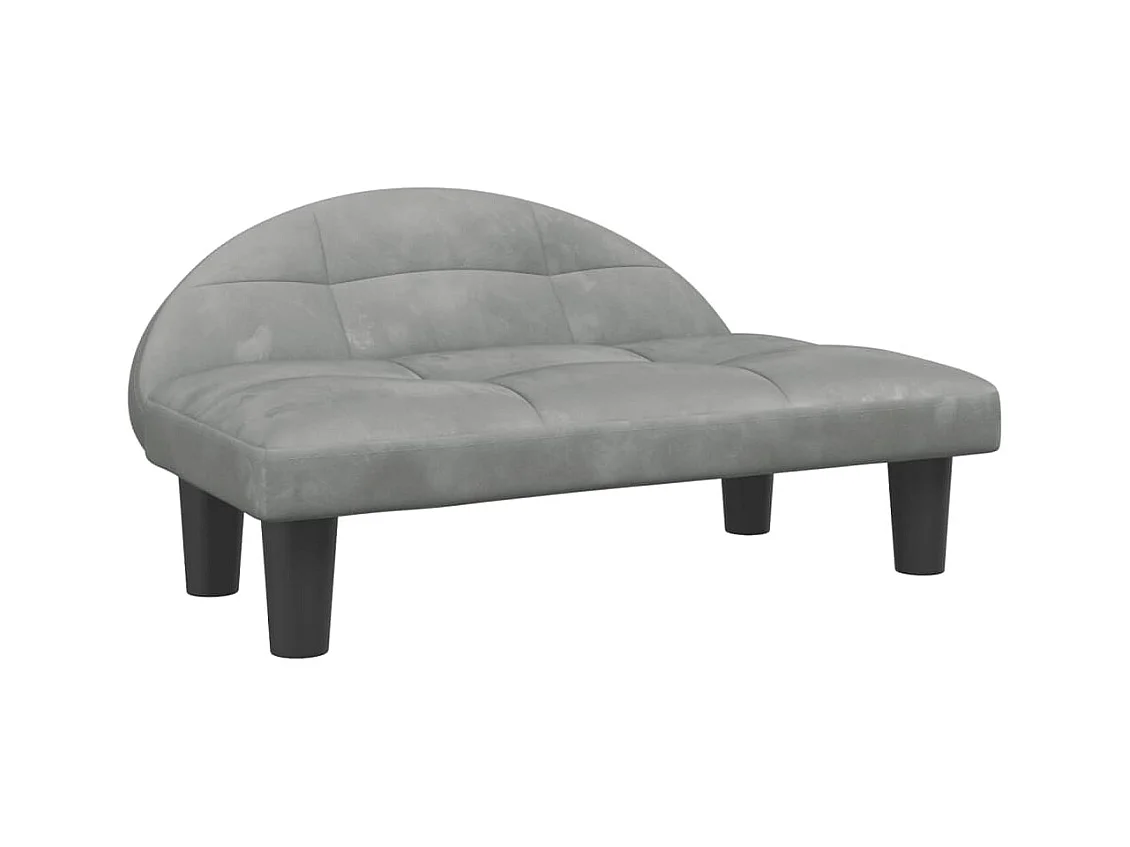 Fort Morgan  Lit pour cen gris clair 70x52x30 cm velours