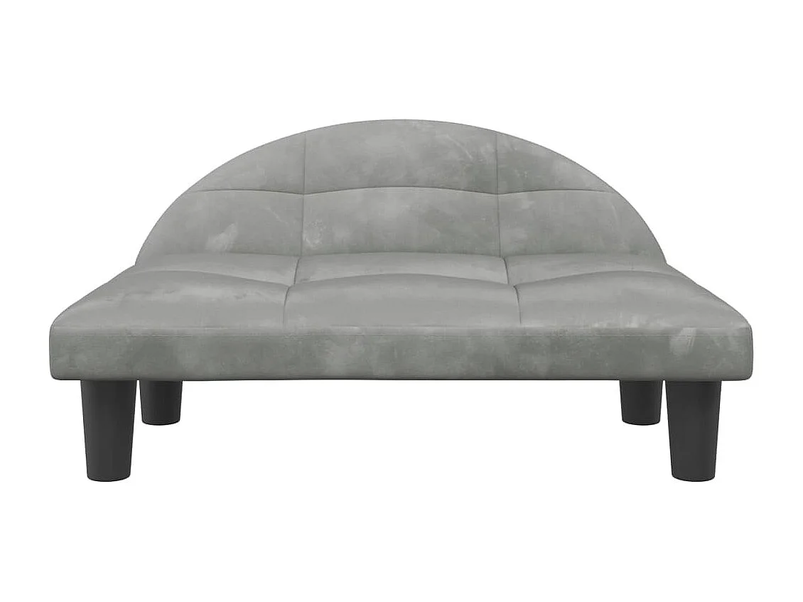 Fort Morgan  Lit pour cen gris clair 70x52x30 cm velours