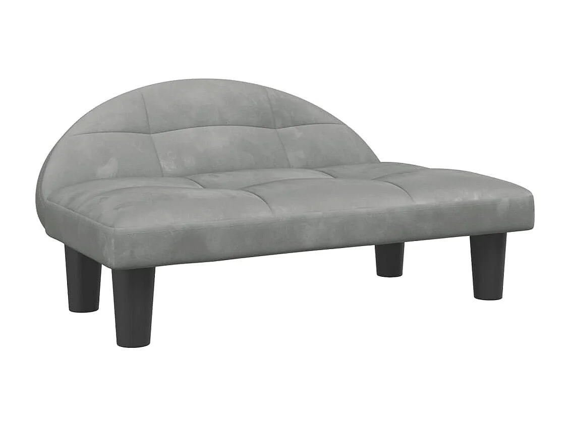 Fort Morgan  Lit pour cen gris clair 70x52x30 cm velours