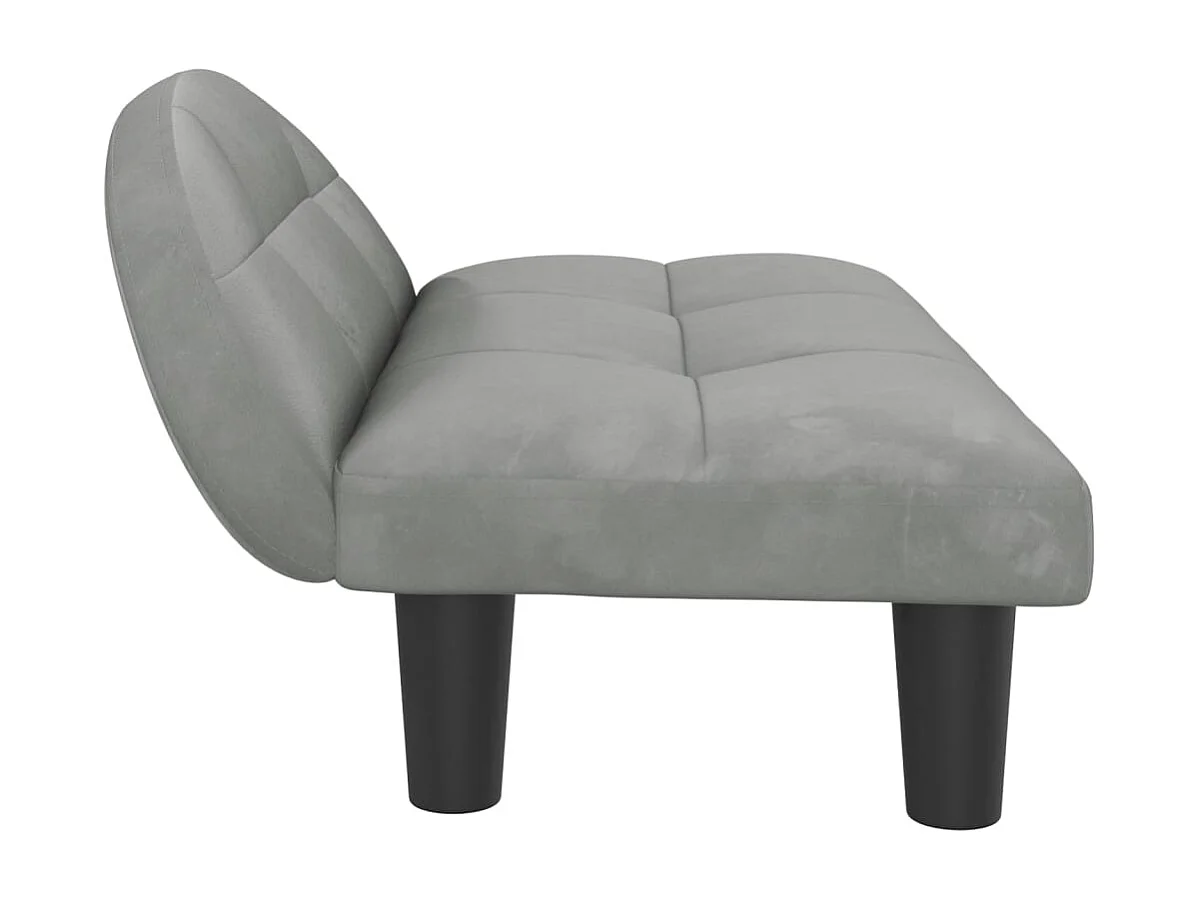 Fort Morgan  Lit pour cen gris clair 70x52x30 cm velours
