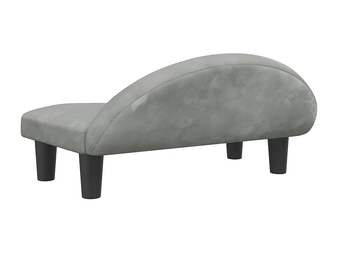 Fort Morgan  Lit pour cen gris clair 70x52x30 cm velours