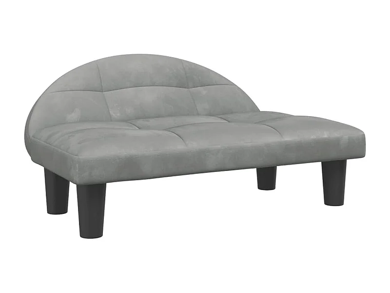 Fort Morgan  Lit pour cen gris clair 70x52x30 cm velours