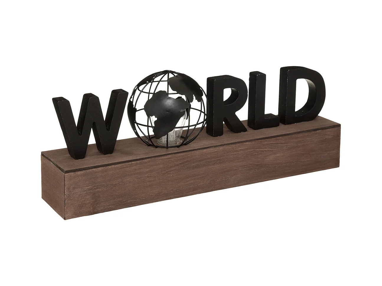 Mot décoration led World L38 Noir - ATMOSPHERA