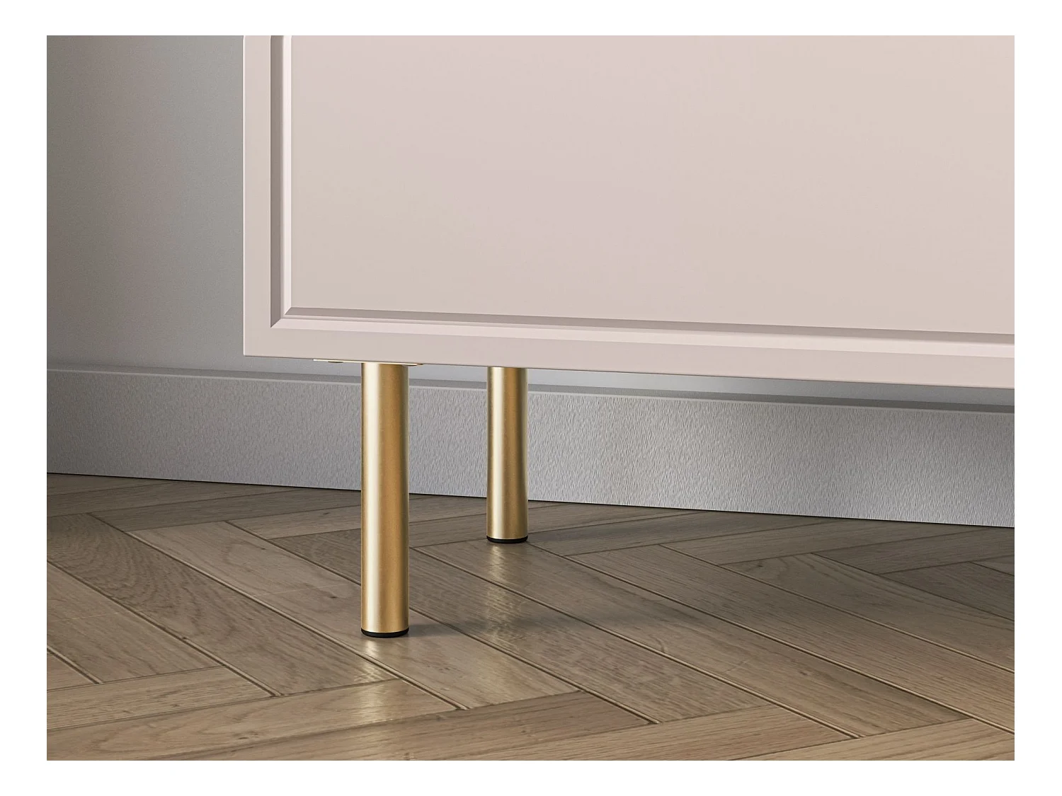 Table de chevet avec tiroir et niche - beige cachemire 50 cm - LOPPA