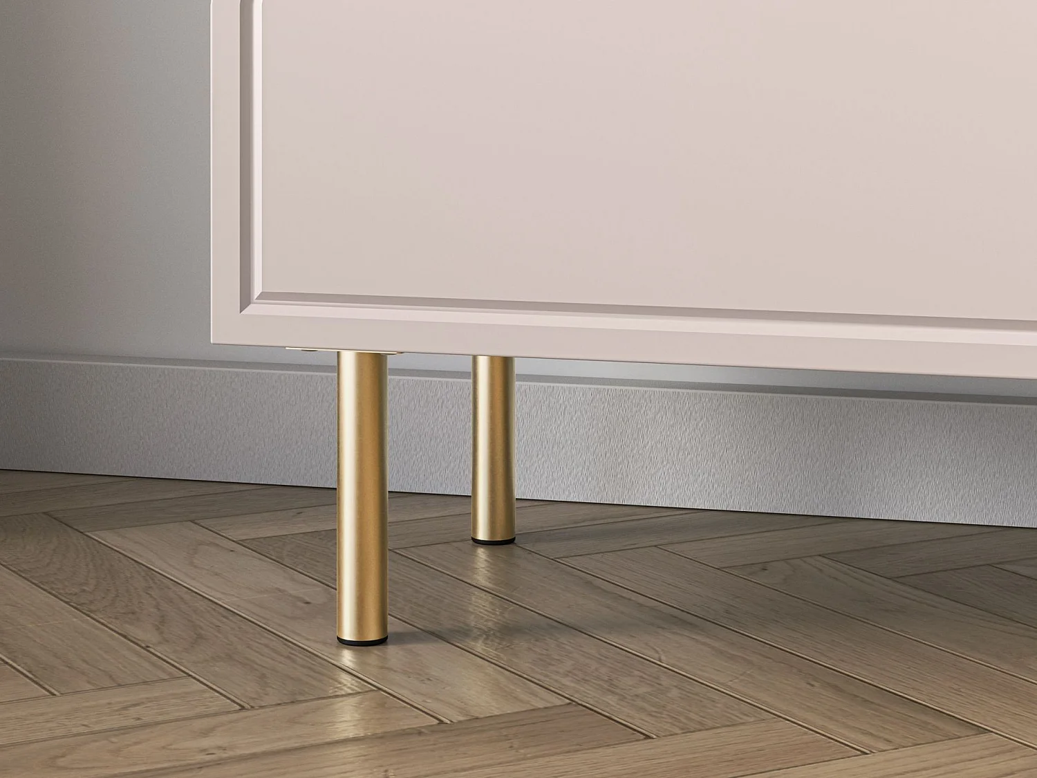 Table de chevet avec tiroir et niche - beige cachemire 50 cm - LOPPA