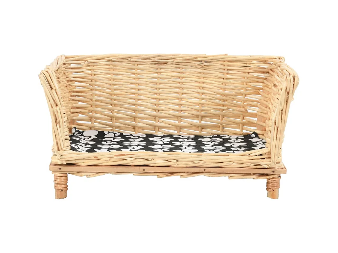 Louis-Léon  Panier pour cens avec coussin 50x33x30 cm Saule l