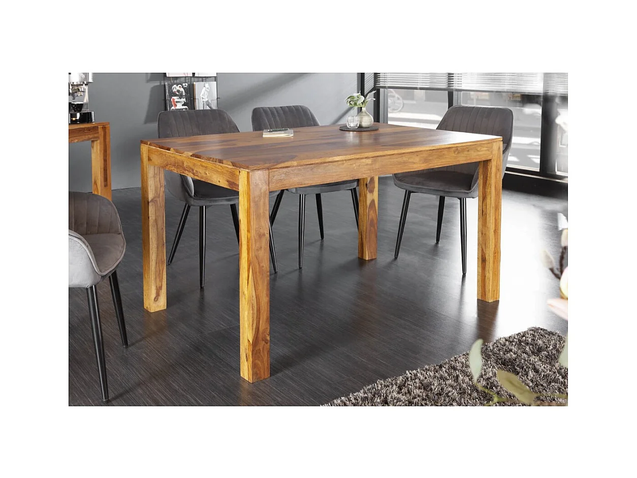 Table de salle à manger TAVINA – Rectangulaire 120 cm – Bois massif – Style rustique