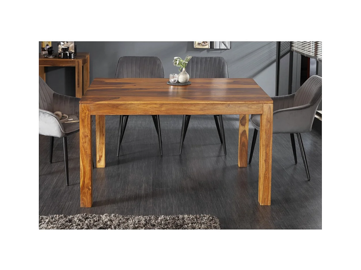 Table de salle à manger TAVINA – Rectangulaire 120 cm – Bois massif – Style rustique