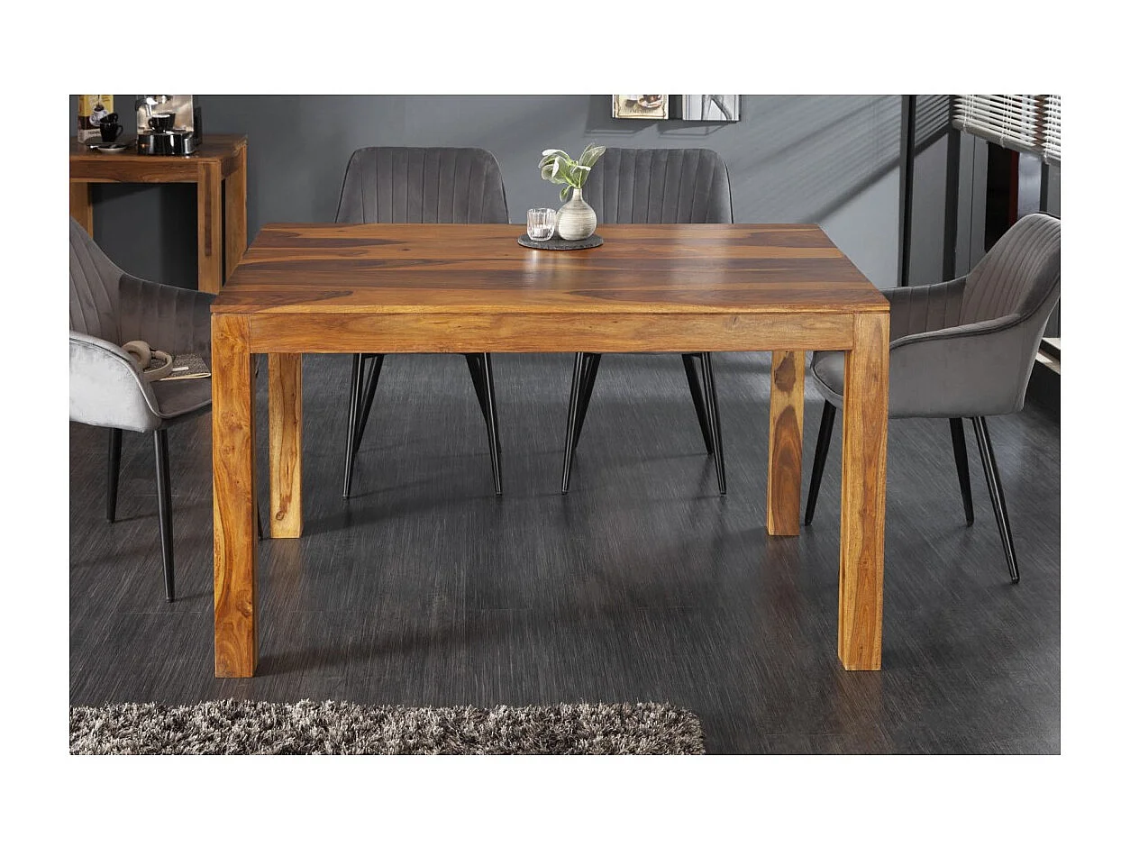Table de salle à manger TAVINA – Rectangulaire 120 cm – Bois massif – Style rustique