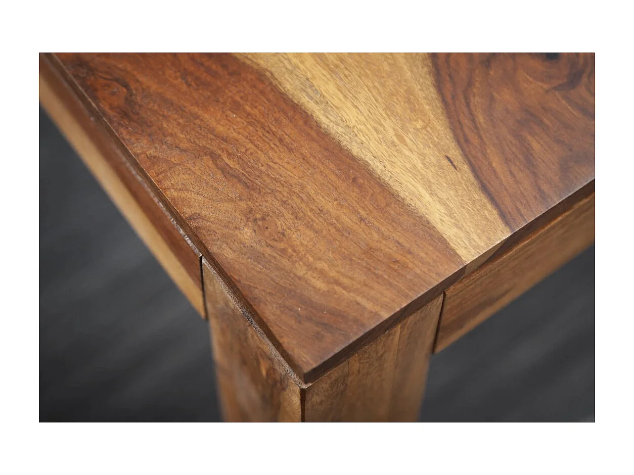 Table de salle à manger TAVINA – Rectangulaire 120 cm – Bois massif – Style rustique