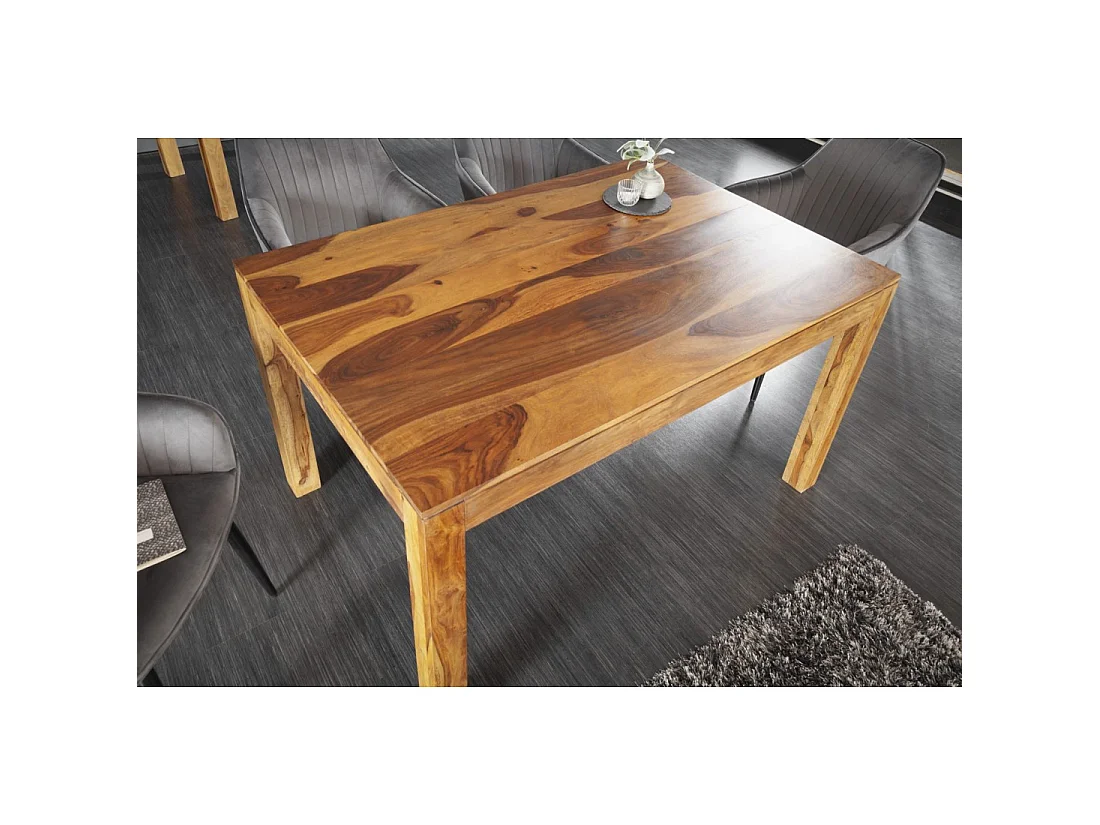 Table de salle à manger TAVINA – Rectangulaire 120 cm – Bois massif – Style rustique
