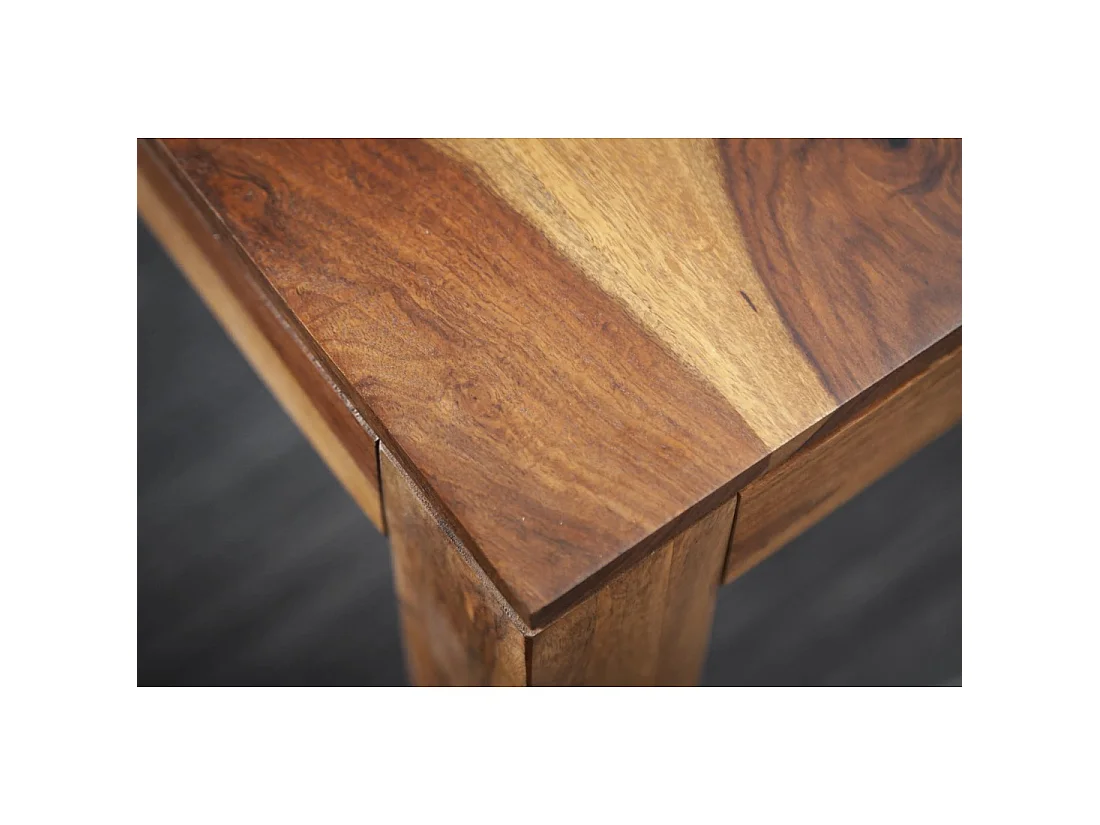 Table de salle à manger TAVINA – Rectangulaire 120 cm – Bois massif – Style rustique