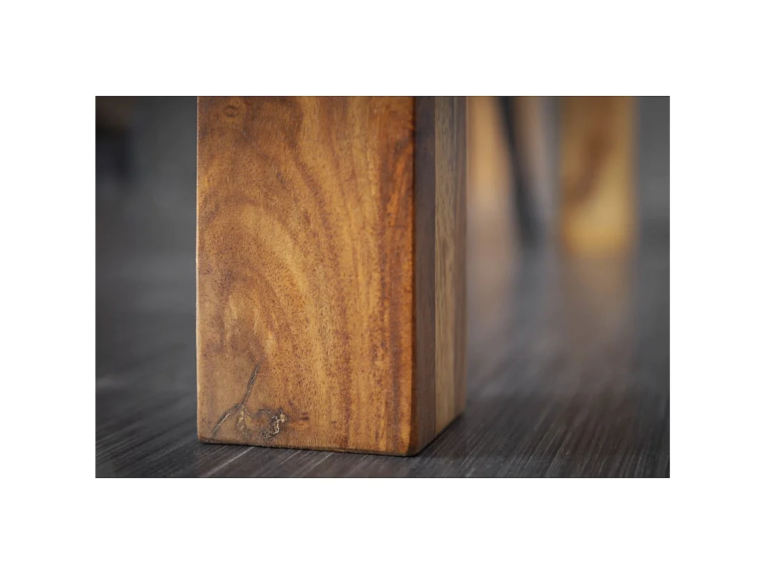 Table de salle à manger TAVINA – Rectangulaire 120 cm – Bois massif – Style rustique