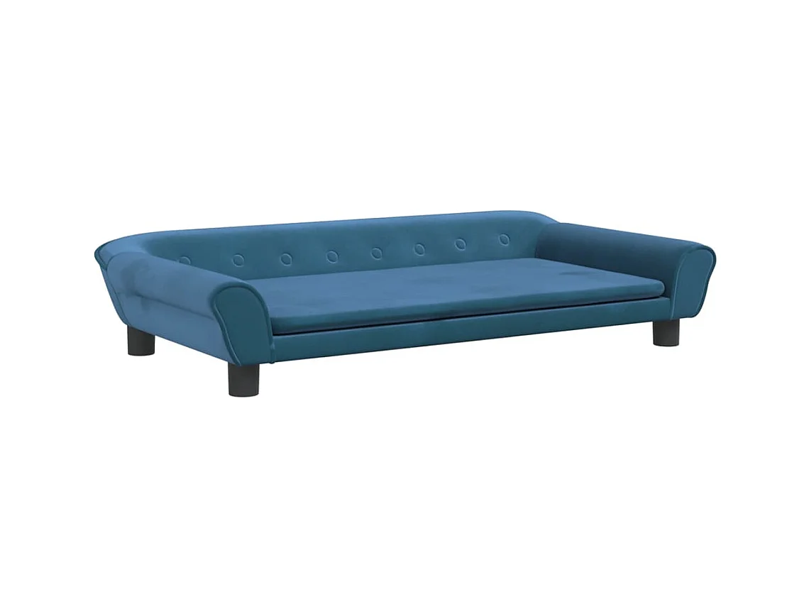 Angeren  Lit pour cen bleu 100x50x21 cm velours