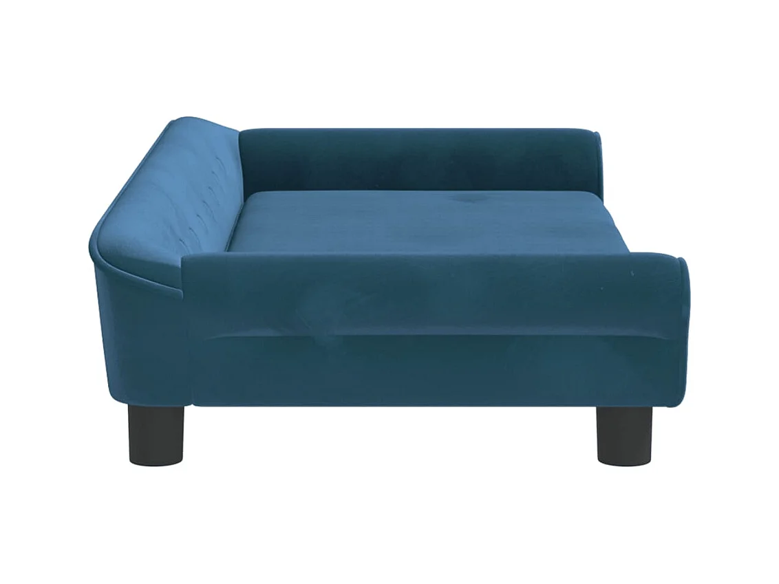 Angeren  Lit pour cen bleu 100x50x21 cm velours