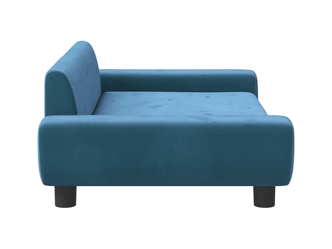 Fien  Lit pour cen bleu 100x54x33 cm velours