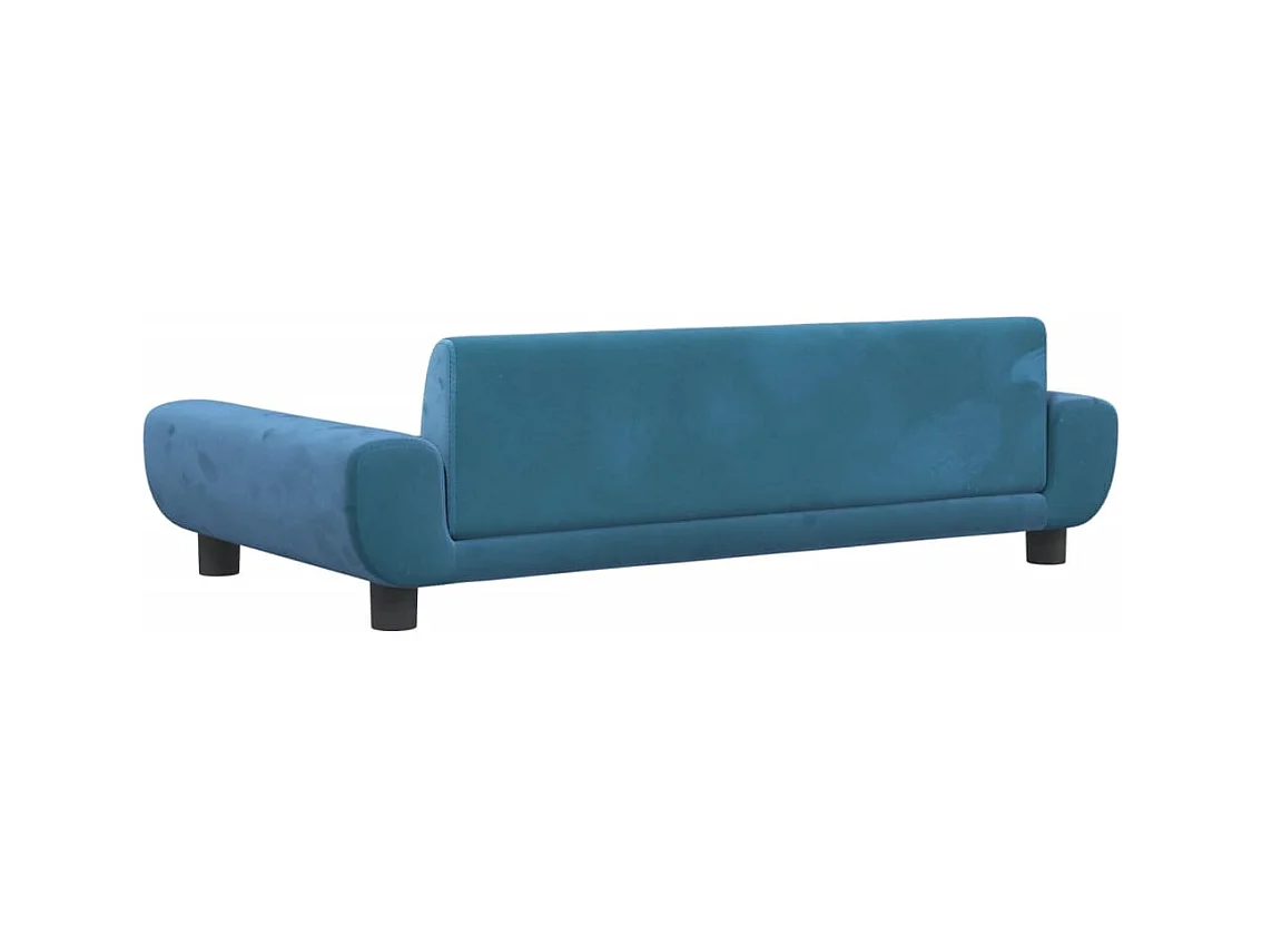 Fien  Lit pour cen bleu 100x54x33 cm velours