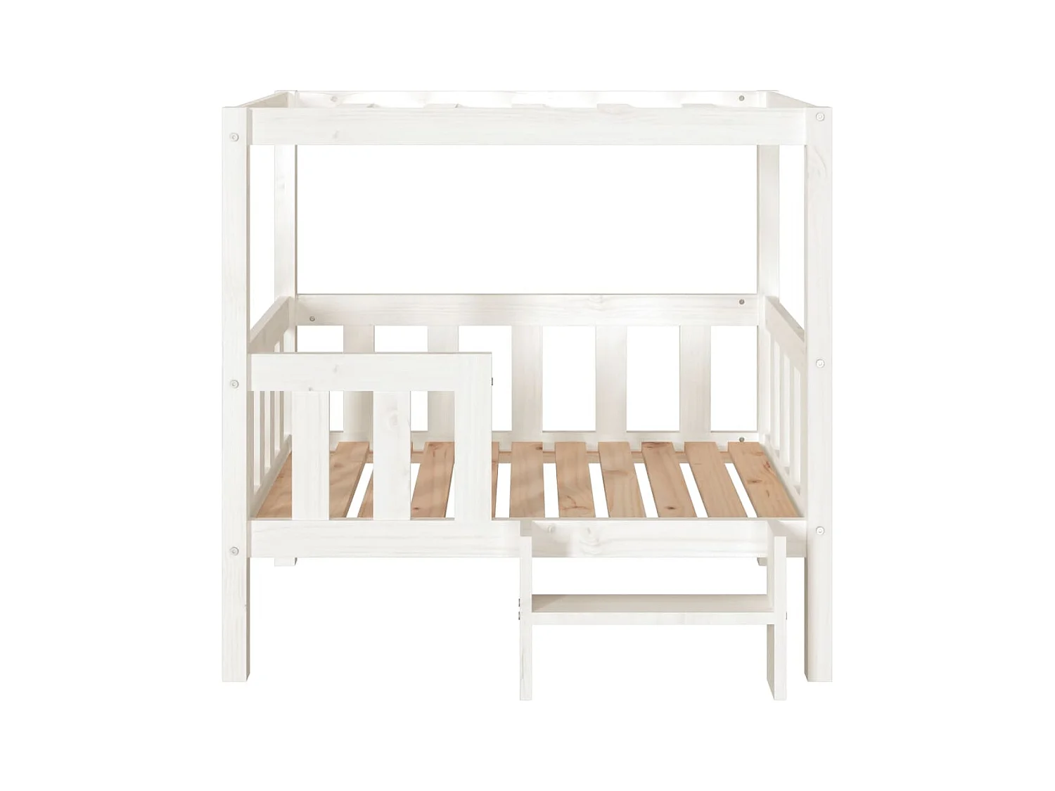 Varyn  Lit pour cen Blanc 95,5x73,5x90 cm Bois de pin solide