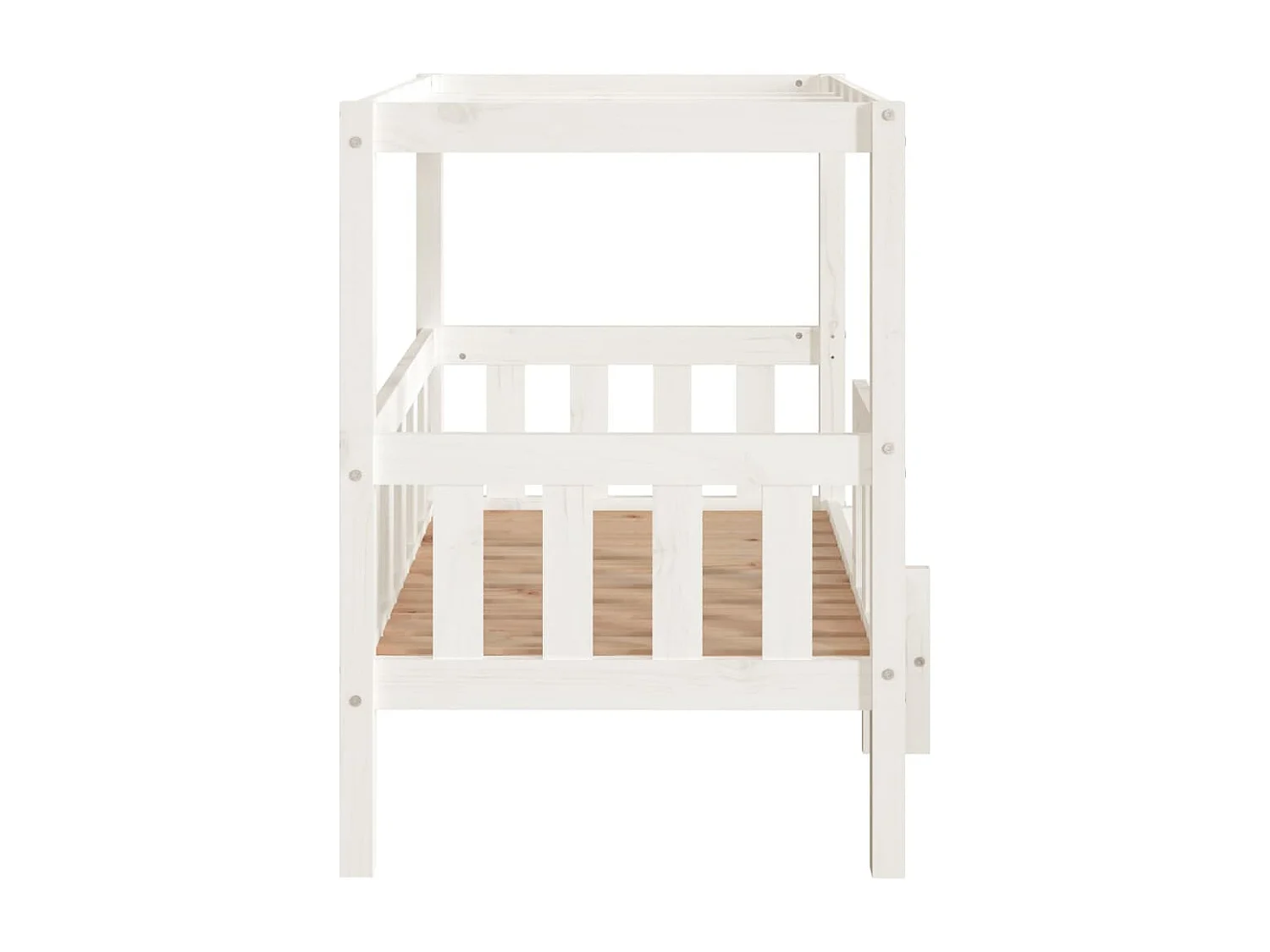 Varyn  Lit pour cen Blanc 95,5x73,5x90 cm Bois de pin solide