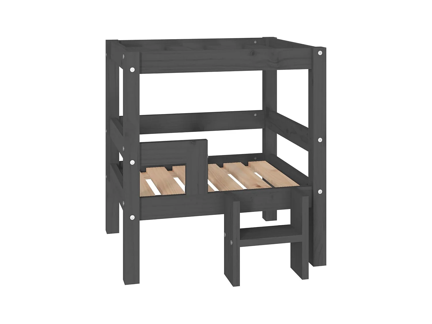 Varyn  Hondenmand 55,5x53,5x60 cm massief grenenhout grijs