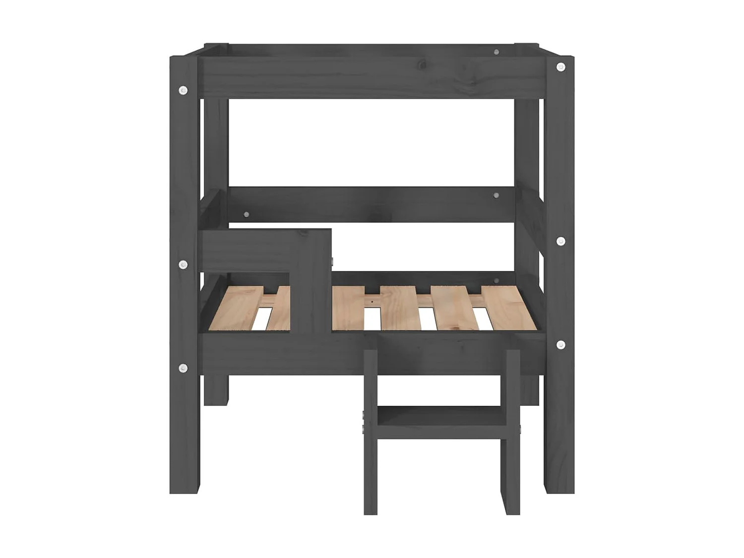 Varyn  Lit pour cen Gris 55,5x53,5x60 cm Bois de pin solide